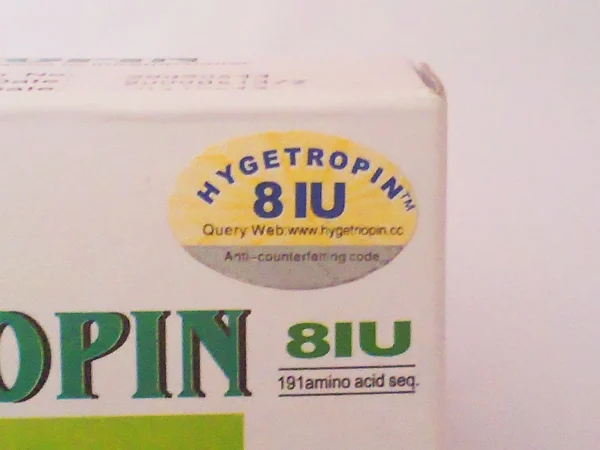 hygetropin 200iu box closeup-anti-counterfeit label